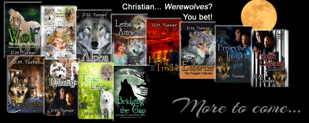 Collection of cover image for the books about the Campbell Wildlife Preserve werewolf pack